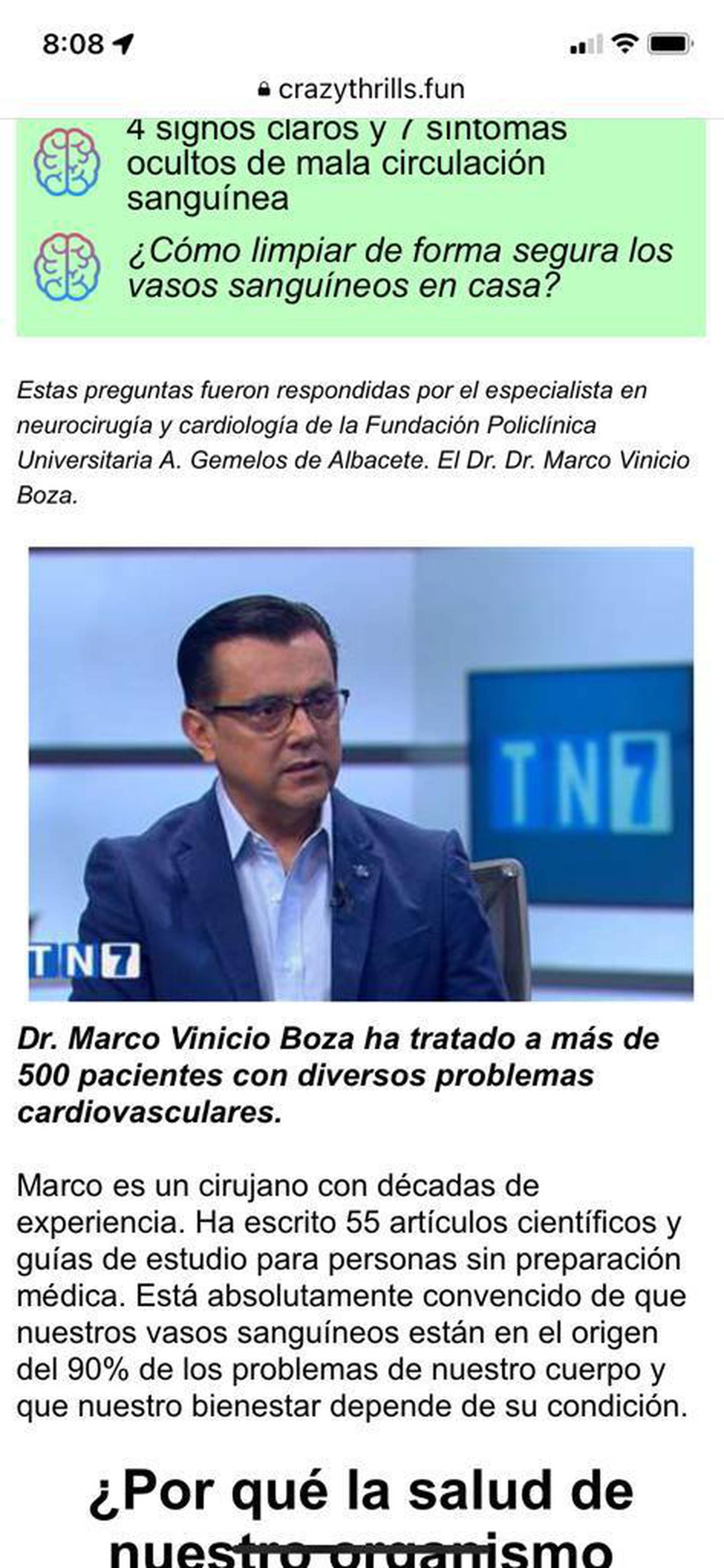 Doctor Marco Vinicio Boza aclaró que vídeo y fotografía que circulan en redes sociales son falsas.