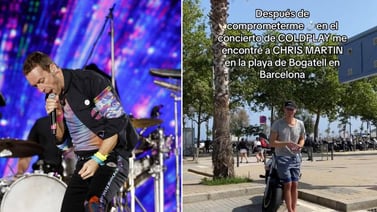 Se comprometió en concierto de Coldplay y luego se encontró a Chris Martin en la playa